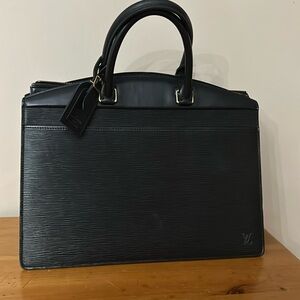 Vintage Louis Vuitton Black Epi Riviera Hand Bag - Excellent Condition for Age